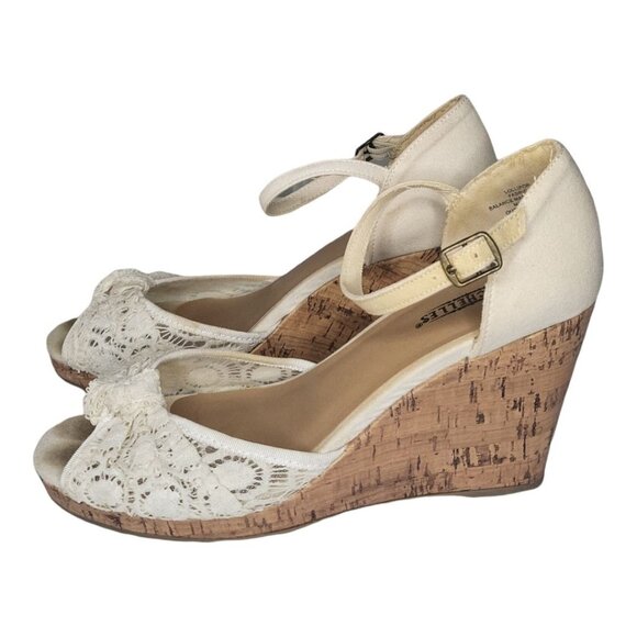 Seychelles Wedges Lollipop Women Sz 10M Sandal White‎ Lace Platform Cottagecore - Picture 2 of 7